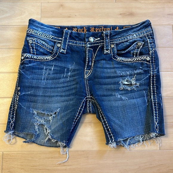 Rock Revival Jean Shorts size 27 - Picture 1 of 6